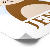 名前クリスチャンキュートウッドランドベビーベアバイブル引用文 ポスター (角)