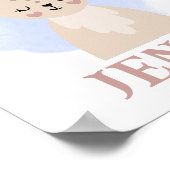 名前クリスチャンキュートバニーラビットバイブル引用文 ポスター (角)