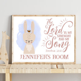 名前クリスチャンキュートバニーラビットバイブル引用文 ポスター