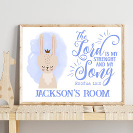 名前クリスチャンキュートバニーラビットバイブル引用文 ポスター