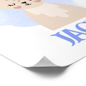 名前クリスチャンキュートバニーラビットバイブル引用文 ポスター (角)