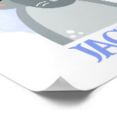 名前クリスチャンキュートベビーエレファントバイブル引用文 ポスター (角)