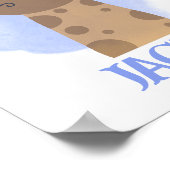 名前クリスチャンキュートベビーキリン聖書引用文 ポスター (角)