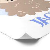 名前クリスチャンキュートベビーシープバイブル引用文 ポスター (角)