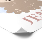 名前クリスチャンキュートベビーシープバイブル引用文 ポスター (角)