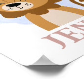 名前クリスチャンキュートベビーライオンバイブル引用文 ポスター (角)