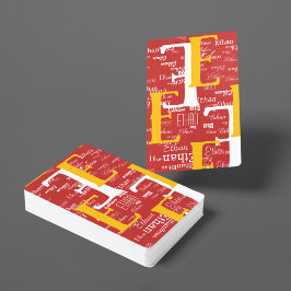 名前クールイニシャルでトランプを作成 トランプ