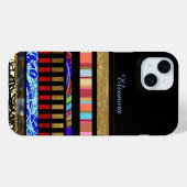 名前クールストライプを追加する Case-Mate iPhoneケース (裏面 (横))