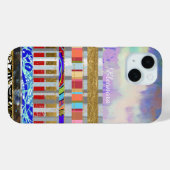 名前クール付きストライプのパターン Case-Mate iPhoneケース (裏面 (横))