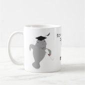 名前グラッドキャップマネージャ卒業 コーヒーマグカップ (左)