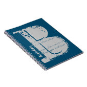 名前グランジ付きジャイアントアルファベット文字B ノートブック (右側)