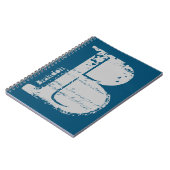 名前グランジ付きジャイアントアルファベット文字B ノートブック (左側)