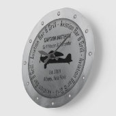 名前グリルマスターバーテンダーアビエーションバー&グリル ラージ壁時計 (傾斜)