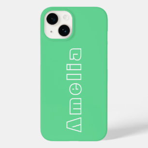名前グリーンシンプルタイポグラフィ Case-Mate iPhone 14ケース