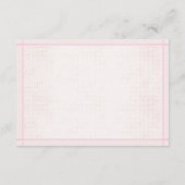 名前ゲーム かわいい茶色のクマの女の子の赤ちゃんシャワーゲーム エンクロージャーカード (裏面)