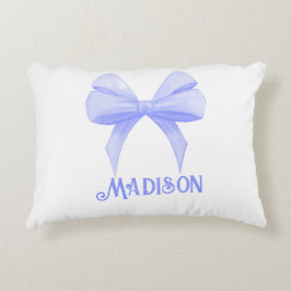 名前コケパーソナライズされたットパープルボウアクセントピロ アクセントクッション