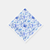 名前コバルトブルー熱帯離れカクテル 縁ありカクテルナプキン (角)