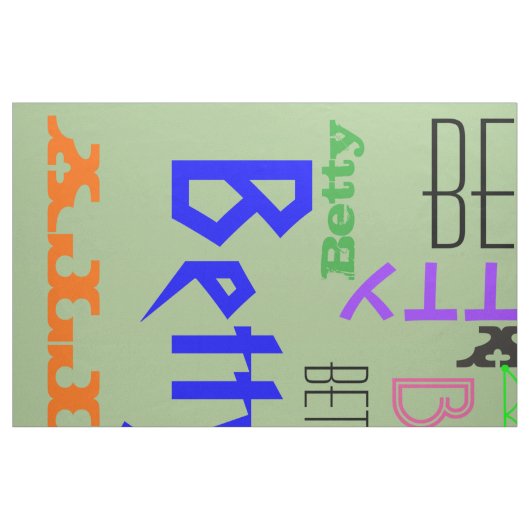 名前コラージュ🎁アメージングWordクラウドおもしろいFab ファブリック (ファットクウォーター)