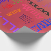 名前コラージュ🎁素晴らしいワードクラウドApple Red ラッピングペーパー (角)