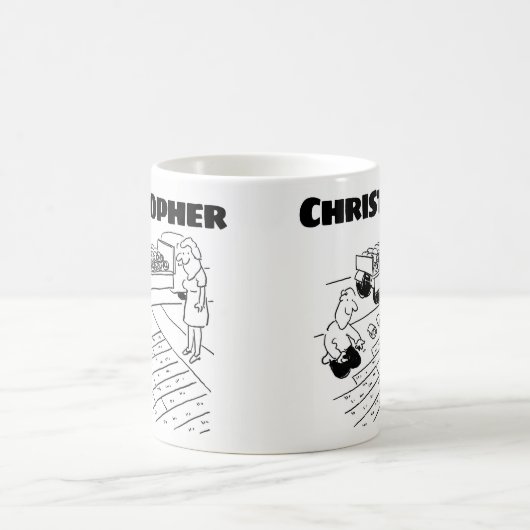 名前コーヒーマグ付き芝生層のためのギフト コーヒーマグカップ (中央)