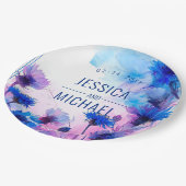💍名前コーンフラワーとラベンダーエレガンス ペーパープレート (アングル)