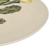 名前サボテン花ヴィンテージガラス切断板 カッティングボード (角)