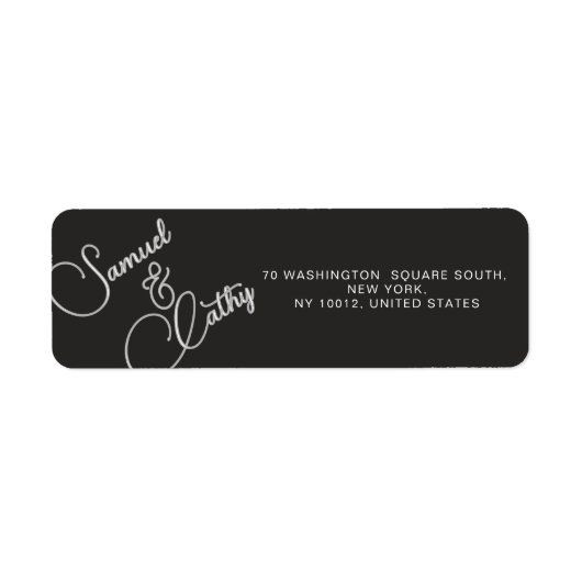 名前シンプルとアドレスの置き換え差出人住所ラベル ラベル (正面)