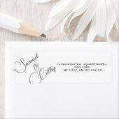 名前シンプルとアドレスの置き換え差出人住所ラベル ラベル (インサイチュ)