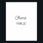 名前シンプルの追加ミニマル応援カップル名カスタム ポスター<br><div class="desc">デザイン</div>