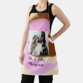 名前シンプルを追加ミニマルphoto pink yellow bro エプロン (インサイチュ)