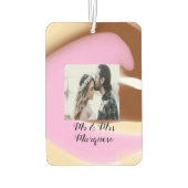 名前シンプルを追加ミニマルphoto pink yellow bro カーエアーフレッシュナー (裏面)