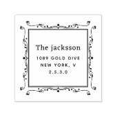 名前シンプルタイポグラフィ結婚の セルフインキングスタンプ (デザイン)