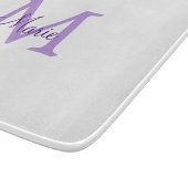 名前シンプルミニマルモノグラムのピンクのレッドスロー   を追加  カッティングボード (角)