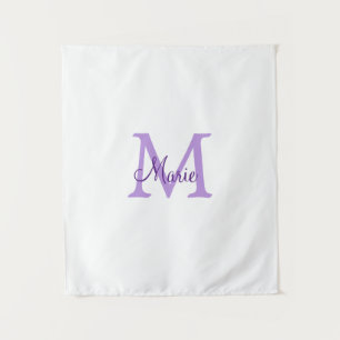 名前シンプルミニマルモノグラムのピンクのレッドスロー   を追加  タペストリー