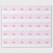 名前シンプルモノグラムミニマルピンクの花嫁メイドを追加   ラッピングペーパー (フラット)