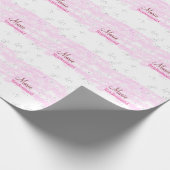 名前シンプルモノグラムミニマルピンクの花嫁メイドを追加   ラッピングペーパー (角)