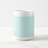 名前シンプル付きエレガントミニマル色ブロック コーヒーマグカップ (中央)