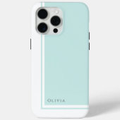 名前シンプル付きエレガントミニマル色ブロック Case-Mate iPhoneケース (裏面)