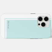 名前シンプル付きエレガントミニマル色ブロック Case-Mate iPhoneケース (裏面 (横))