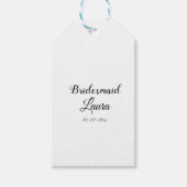 名前シンプル付けミニマル花嫁贈与年を追加 ギフトタグ (正面)