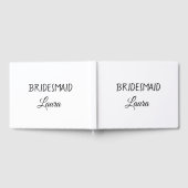 名前シンプル付けミニマル花嫁贈与年を追加 ゲストブック (全面)