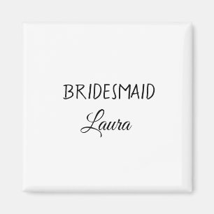 名前シンプル付けミニマル花嫁贈与年を追加 マグネット