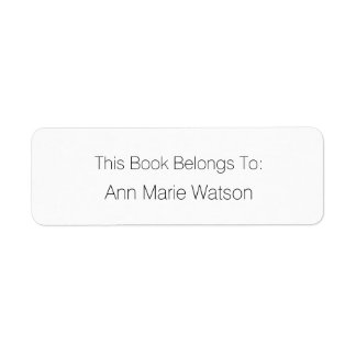 名前シンプル白黒蔵書票ラベル ラベル