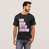 名前ジムマン神話の伝説おもしろい Tシャツ (正面フル)