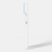 名前スカイブルー&ホワイトストライプスポーツケース Case-Mate iPhoneケース (裏面 / 左)