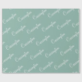 名前スクパーソナライズされたリプトウェディングシャワー ラッピングペーパー (フラット)