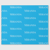 名前スクリプトかわいらし海青 ラッピングペーパー (フラット)