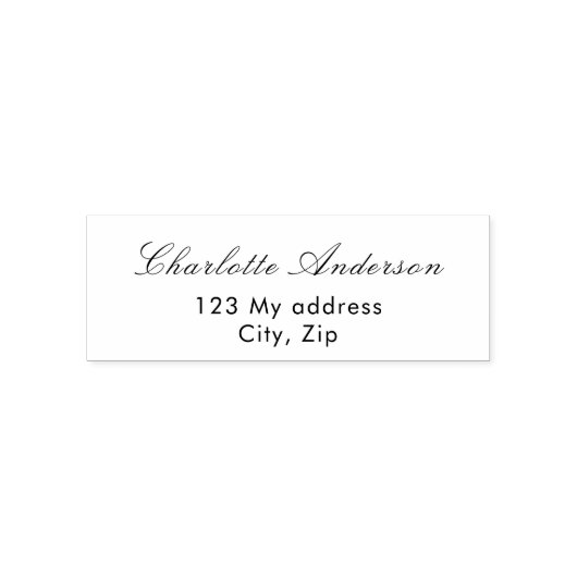 名前スクリプトエレガントビジネス差出人住所 セルフインキングスタンプ (デザイン)