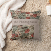 名前スクリプト素朴な農家ベージュ幾何学的秋 クッション (ブランケット)