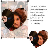 名前スタイリッシュパーソナライズされた写真の愛ハート Tシャツ